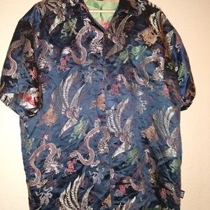 Bold ODO Short Sleeve Button Down Dragon Shirt